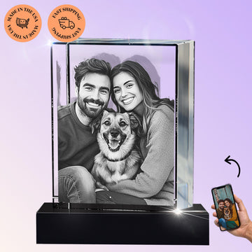 Monume 3D Crystal Portrait Plus Free LED Base
